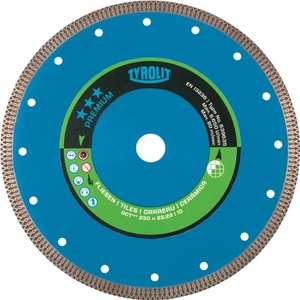 Disque de coupe diamanté TYROLIT Premium 230 mm, alésage 22,23 mm, hauteur du segment 10 mm, épaisseur du segment 1,6 mm - Product Image 1