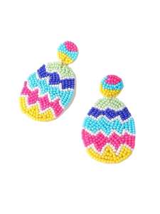 Pendientes de Cuentas Hechos a Mano Coloridos, Joyería de Moda Bohemia para Niñas al Mejor Precio - Product Image 3