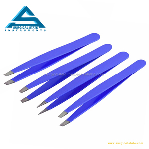 Pinzas de cejas de acero inoxidable de marca personalizada de alta precisión Diseño de Punta inclinada de estilo único para dar forma a las cejas - Product Image 3