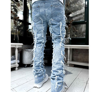 Pantalon empilé pour homme de haute qualité, taille élastique, toile légère, respirant, séchage rapide, décontracté, taille mi-haute, coupe droite - Product Image 4