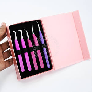 <b>Top</b> Rated Fiber Tip Boot Volume Tweezers for Eyelash Extension 90 Degree Multipurpose Individual Lash Application - Product Image 1