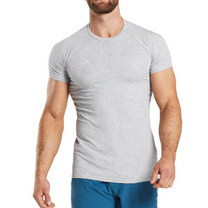 Venta al por mayor de camisetas de gimnasio personalizadas con cuello redondo para hombre, ropa deportiva para correr, camisetas deportivas Drifit para hombre - Product Image 6