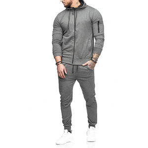 Premium Custom 2025 Men's Full Zip Hooded Jogger Track Suits Training Gym Jogging Wear en Fleece Plus Size Printed Technique - Product Image 5