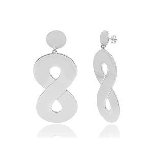 ต่างหูหยดน้ำสีเงินสเตอร์ลิง925แบบเรียบเครื่องประดับของผู้หญิงชั้นดีสำหรับงานเลี้ยงวันครบรอบและของขวัญ - Product Image 3