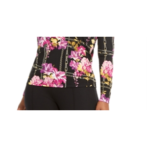 Top asimmetrico con catena da donna Thalia Sodi, stampato nero, taglia X-Large (Plus Size) - Product Image 3