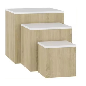 Juego de tres mesas laterales de aspecto elegante con decoración en forma de rectángulo, muebles de calidad premium al mejor precio, mesa de centro - Product Image 1