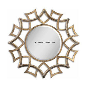 High Grade <b>Silver</b> Color Premium Quality Metal Fancy Designer Framed Round Shape Wall <b>Mirror</b> Home Decorative Accent Supply - Product Image 3