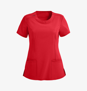 Uniformes médicos personalizados de fábrica directos para mujeres con curvas uniformes de enfermería conjuntos de bata de laboratorio Spandex/Material de poliéster Hospital - Product Image 4