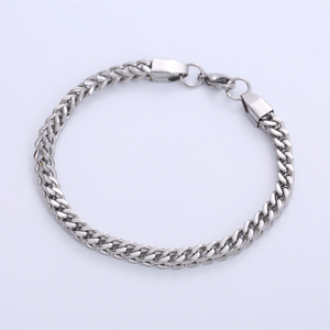 Pulsera de Cadena <span class=keywords><strong>Franco</strong></span> de Plata Fina para Hombre, Pulsera de Eslabones <span class=keywords><strong>Franco</strong></span> Mariner de Moda, Pulsera de Cadena de Acero Inoxidable de 6 mm de Grosor - Product Image 2