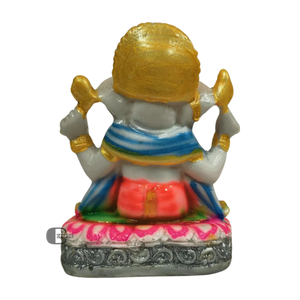 Estatua de Ganesh Ji de Poliresina, Modelo Hecho a Mano, Pintado a Mano, Decoración Religiosa Tradicional, Pooja, Boda, Hogar, Estilo Indio Inteligente - Product Image 2