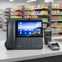 Téléphone de bureau intelligent commercial ZT9600 pour l'accueil des hôtels, les caisses des supermarchés