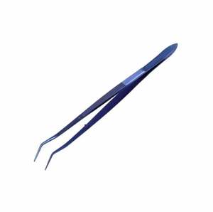 Blue Manual Curved Serrated Beak Forceps Dental Surgical Tweezers for Surgical <b>Cotton</b> Dressing Tissue <b>Medical</b> Use - Product Image 2