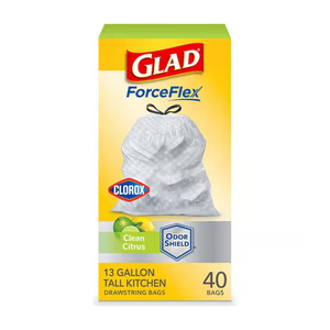 ถุงขยะครัวแบบยาวคุณภาพพรีเมียม Glad ForceFlex สำหรับใช้ในครัวเรือน  แข็งแรง ทนทานต่อการรั่วซึม เกรดส่งออก ขายส่ง - Product Image 6