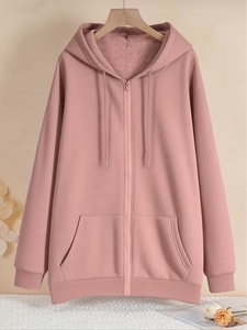Sudadera con Capucha y Cremallera Unisex de Alta Calidad, 600 Gsm, Color Verde Oliva, Corte Regular, Informal, de Algodón Tejido, para Otoño - Product Image 5
