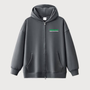 Vente en gros de sweat à capuche 100% coton pour hommes impression de haute qualité logo fermeture éclair hiver thermique vêtements de sport de plein air teint en plaine - Product Image 2