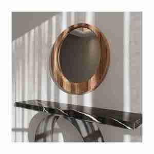 Hot Selling Handmade <b>Mirror</b> Costume Home Decor Round <b>Wooden</b> Frame Made In India With Top Quality - Product Image 1