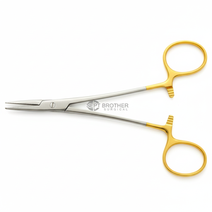 Porte-aiguilles en carbure de tungstène, forceps chirurgical, aiguille de Mayo Hegar en acier inoxydable avec poignée dorée - Product Image 1
