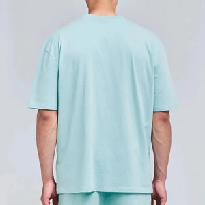 T-shirt d'été pour homme en coton tricoté 100% de haute qualité OEM, coupe ajustée, respirant, style streetwear, avec logo personnalisé imprimé, vierge, uni, premium - Product Image 3