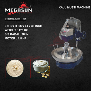 Kaju Masti Machine Mega Kitchen System Pvt Ltd 1HP SS Bowl Comercial Kaju Pasta Mezclador Uniforme Textura Dulces Tiendas - Product Image 2
