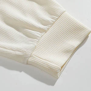 OEM de alta calidad de estilo deportivo de las mujeres de gran tamaño media cremallera Sudadera de manga larga de algodón cuello de hombro caído pulóver con pantalones - Product Image 5