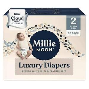 Couches jetables de luxe Millie Moon (Taille 3, 144 unités) Bébés - Tissu non tissé, protection contre les fuites, surface sèche, absorption, 27-40 livres - Product Image 3