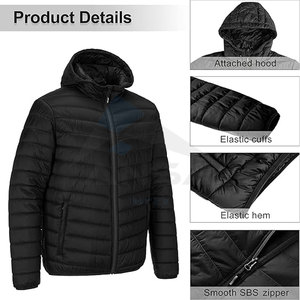 Usine directe veste à capuche doudoune pour hommes veste chaude et légère tissu hydrofuge fournisseur en vrac OEM pour l'automne à l'hiver - Product Image 6
