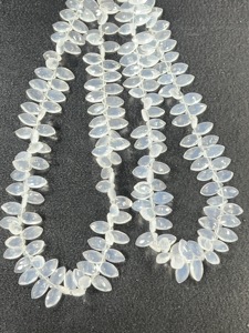 AAA ลูกปัด briolette ทรงโค้งสุดหรูจากน้ำแข็งธรรมชาติขนาด7x14มม. โดยประมาณ17นิ้วเส้นอินเทรนด์ - Product Image 3