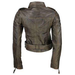Veste en cuir unisexe à fermeture éclair, nouveau design 2026, en PU, style motard, pour homme, avec logo personnalisé, OEM, vente en gros - Product Image 4