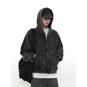 Hot New Oem Service Trending Quick-Dry Mens Hoodie Acid Wash 460g Heavyweight Activewear Pullover Hoodie - Product Image 3