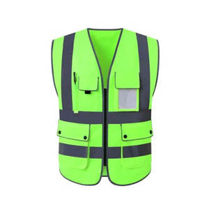 Hi Vis tela de algodón de poliéster logotipo personalizado tráfico reflectante seguridad construcción trabajo chaqueta para hombres Seguridad Carretera chaleco - Product Image 5