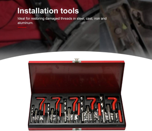 Kit de réparation de filetage 131 pièces, kit de réparation de perceuse HSS, métrique M5 <span class=keywords><strong>M6</strong></span> M8 M12 - Product Image 3