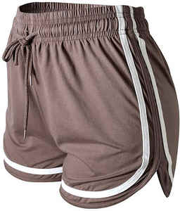 Pantalones cortos transpirables para mujer al por mayor, pantalones cortos personalizados para mujer de color sólido de último estilo - Product Image 1