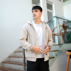 Sudaderas con cremallera de felpa francesa de alta calidad personalizadas 100% algodón ropa informal de gran tamaño de peso pesado para hombres camisetas gráficas para hombres - Product Image 1