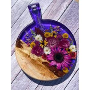 New Round Shape Handmade Design Resin Serving <b>Tray</b> Single Piece for Flat Restaurants & Hotels <b>Dinner</b> Servings - Product Image 1