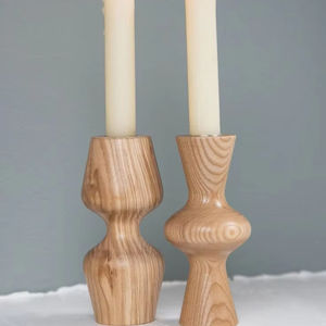 PORTE BOUGIE NATUREL PORTE BOUGIE EN BOIS POUR LA Décoration DE LA MAISON Meilleure Vente Bougeoir Pilier par Antique Creations - Product Image 1