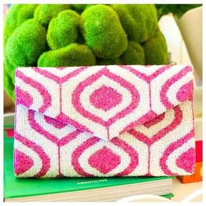 Porte-monnaie brodé de perles Garden Bloom - Product Image 1