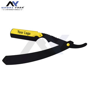 Rasoir à lame pliable de qualité professionnelle pour salon, logo personnalisé, acier inoxydable classique, lame droite, rasoir de barbier - Product Image 4