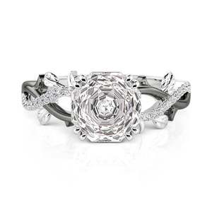 Jeulia Vintage Two Tone Twisted <b>Black</b> Thorn Rose Cut <b>Ring</b> for Children - Product Image 1