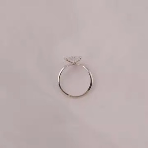 Recién llegado, anillo solitario de diamante cultivado en laboratorio con corte de retrato de cometa, anillo de compromiso de corte artístico único en oro sólido de 14K, diseño personalizado - Product Image 3