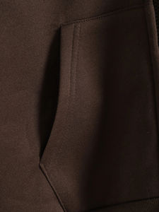 Men's Customizable <b>Zip</b>-Up Winter Sweatshirt with Printed Flap <b>Pocket</b> Embroidered <b>Hoodie</b> with Drop Shoulder on Reasonable Price - Product Image 1