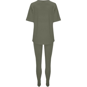 ชุดวอร์มแบบสวมหัวระบายอากาศได้ดีของผู้หญิงชุดวิ่ง100% ผ้าฝ้ายเฮฟวี่เวทลายพื้นไซส์พิเศษดีไซน์2025ล่าสุด - Product Image 2