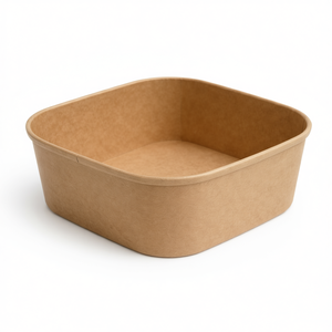 Ciotola Quadrata Monouso in Carta Kraft da 500ml (16oz) con Rivestimento in PE per Pranzi - Product Image 2