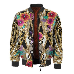 เสื้อแจ็กเก็ตบอมเบอร์สำหรับผู้ชายเสื้อแจ็กเก็ตบอมเบอร์พิมพ์ลาย - Product Image 5