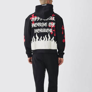 Dernier arrivage Ensembles de streetwear d'hiver à motif uni en coton 100% pour hommes pour survêtement à imprimé bouffant et manches longues - Product Image 2