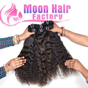 Cheveux Humains Super Crus du Temple Indien Raides Fournisseurs Cuticule Alignée Vente en Gros Vierge Remy Extension Lisse à Vendre à l'Exportation - Product Image 3