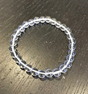 Meilleures ventes Bracelet de guérison en cristal de quartz clair naturel de 8mm Artisanat en pierre polie avec modèle pour la méditation - Product Image 2