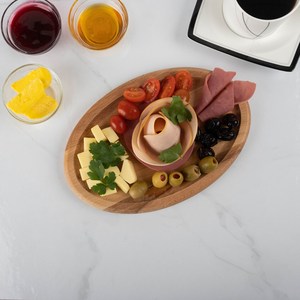 ถาดรองกาแฟอาหารเช้าของว่างแบบธรรมชาติกระดานไม้สำหรับเสิร์ฟอาหารบาร์บ้านห้องครัวของขวัญงานแต่งงานร้านอาหาร - Product Image 5