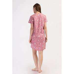 Túnica informal de manga corta con cuello redondo y bolsillo ovalado para mujer - Product Image 1