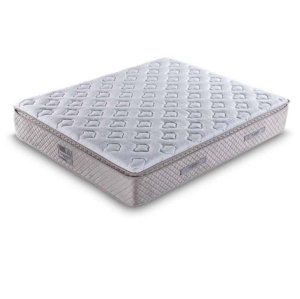 Matelas orthopédique double face Daisy, durable, contemporain, mousse haute densité, tissu en polyester respirant, 30 cm, taille King - Product Image 1