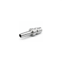 Conector Rápido de Acero Inoxidable con Espiga para Manguera de 1/2 pulgada (JTSP-12PH), L70mm, para Agua/Aceite/Aire/Vapor/Químicos, NBR/FKM/EPDM/FFKM